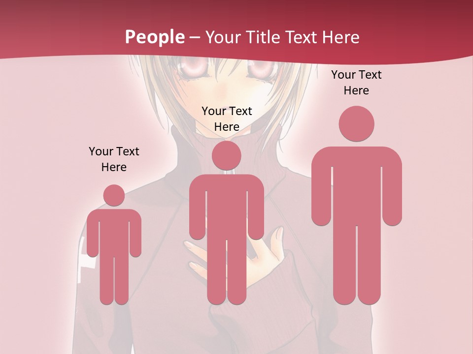 A Woman With Blonde Hair Is Standing In Front Of A Red Background PowerPoint Template