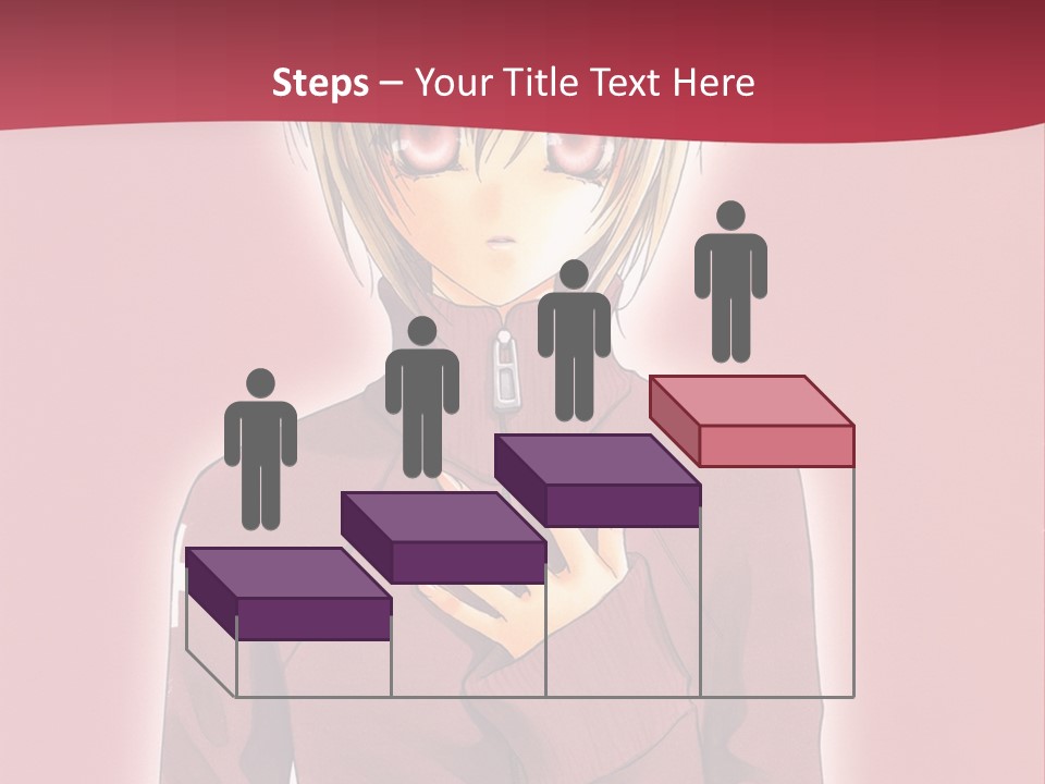 A Woman With Blonde Hair Is Standing In Front Of A Red Background PowerPoint Template