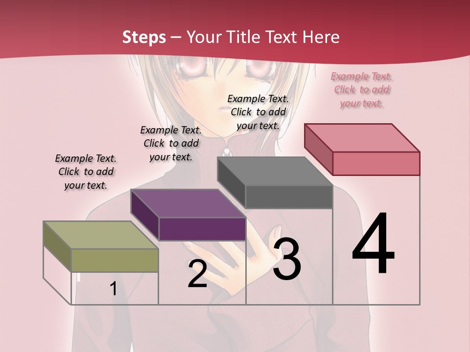 A Woman With Blonde Hair Is Standing In Front Of A Red Background PowerPoint Template