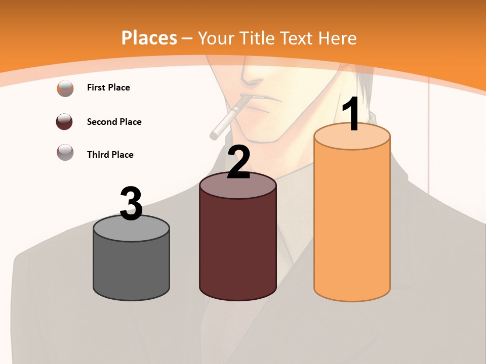 A Man In A Suit With A Cigarette In His Mouth PowerPoint Template