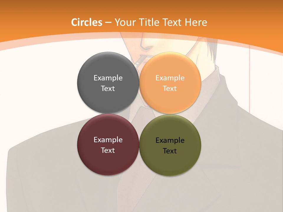 A Man In A Suit With A Cigarette In His Mouth PowerPoint Template