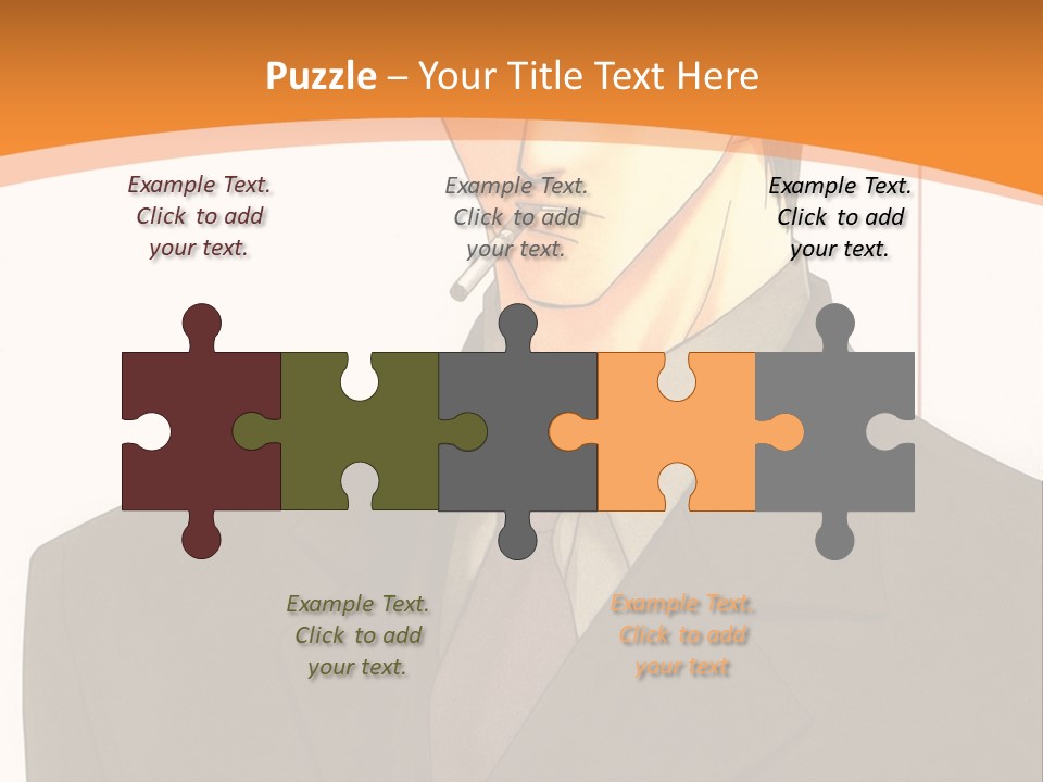 A Man In A Suit With A Cigarette In His Mouth PowerPoint Template