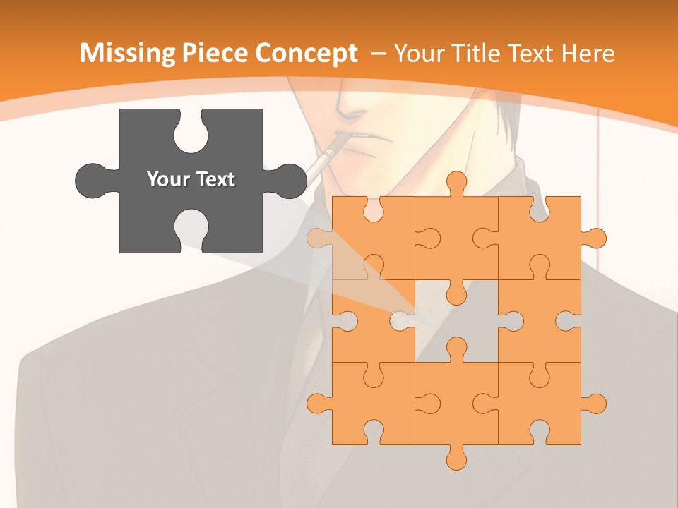 A Man In A Suit With A Cigarette In His Mouth PowerPoint Template