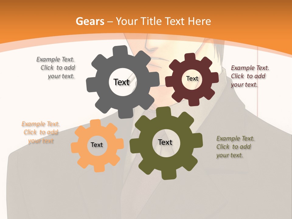 A Man In A Suit With A Cigarette In His Mouth PowerPoint Template