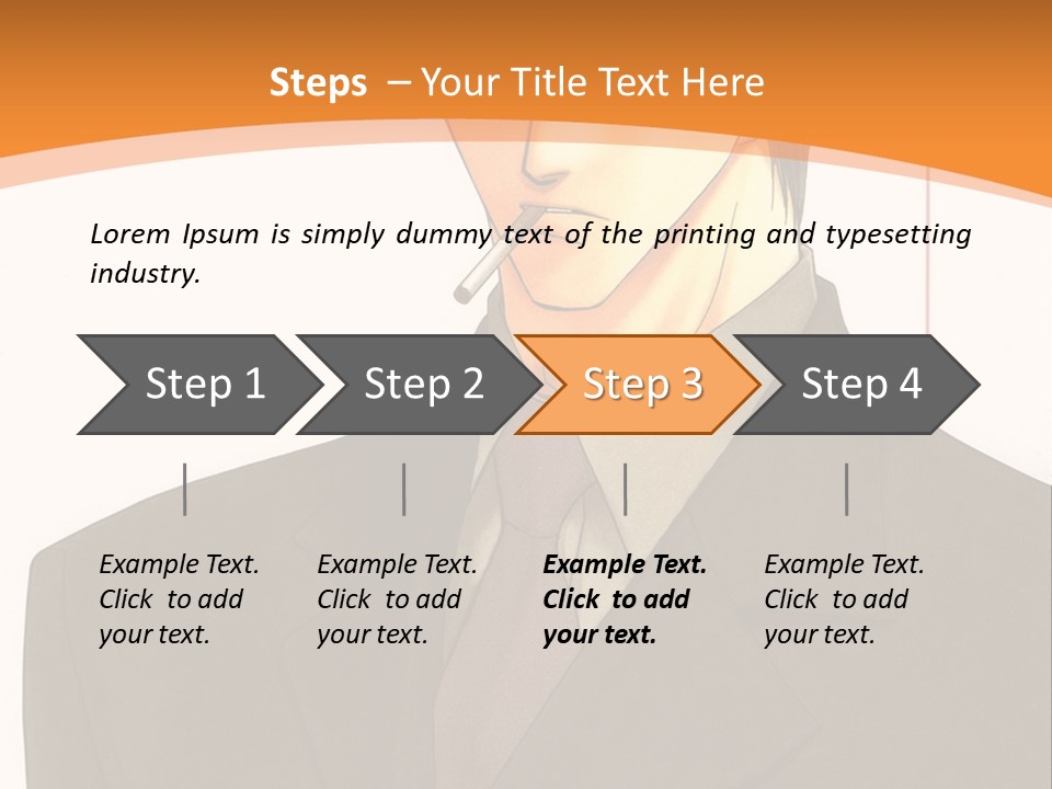 A Man In A Suit With A Cigarette In His Mouth PowerPoint Template