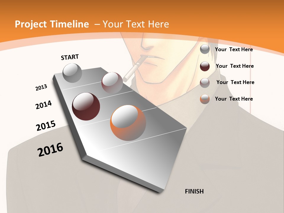 A Man In A Suit With A Cigarette In His Mouth PowerPoint Template