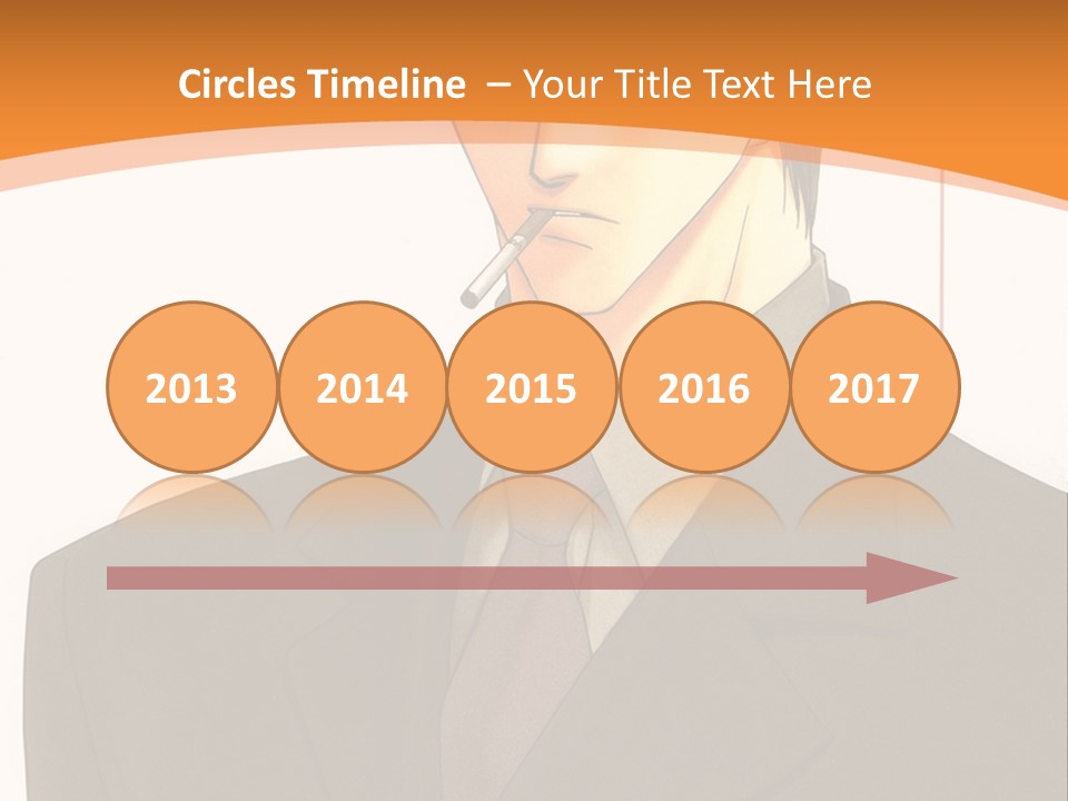 A Man In A Suit With A Cigarette In His Mouth PowerPoint Template