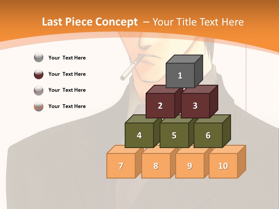 A Man In A Suit With A Cigarette In His Mouth PowerPoint Template