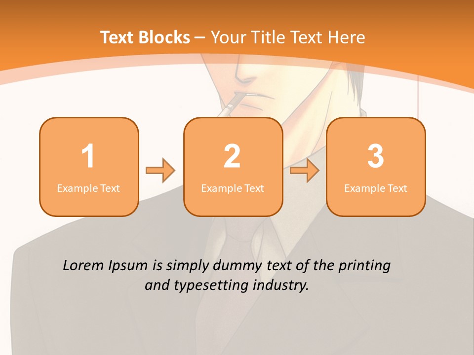 A Man In A Suit With A Cigarette In His Mouth PowerPoint Template
