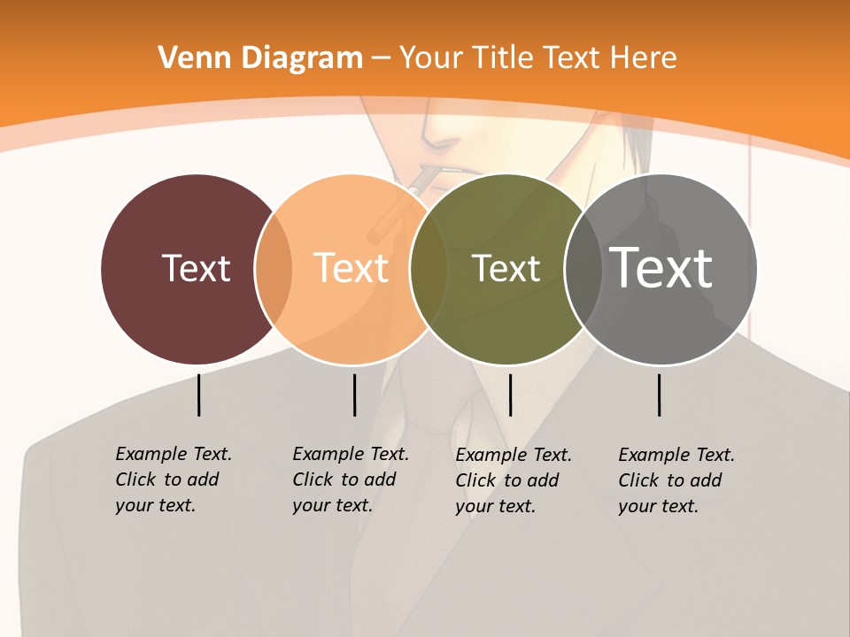 A Man In A Suit With A Cigarette In His Mouth PowerPoint Template