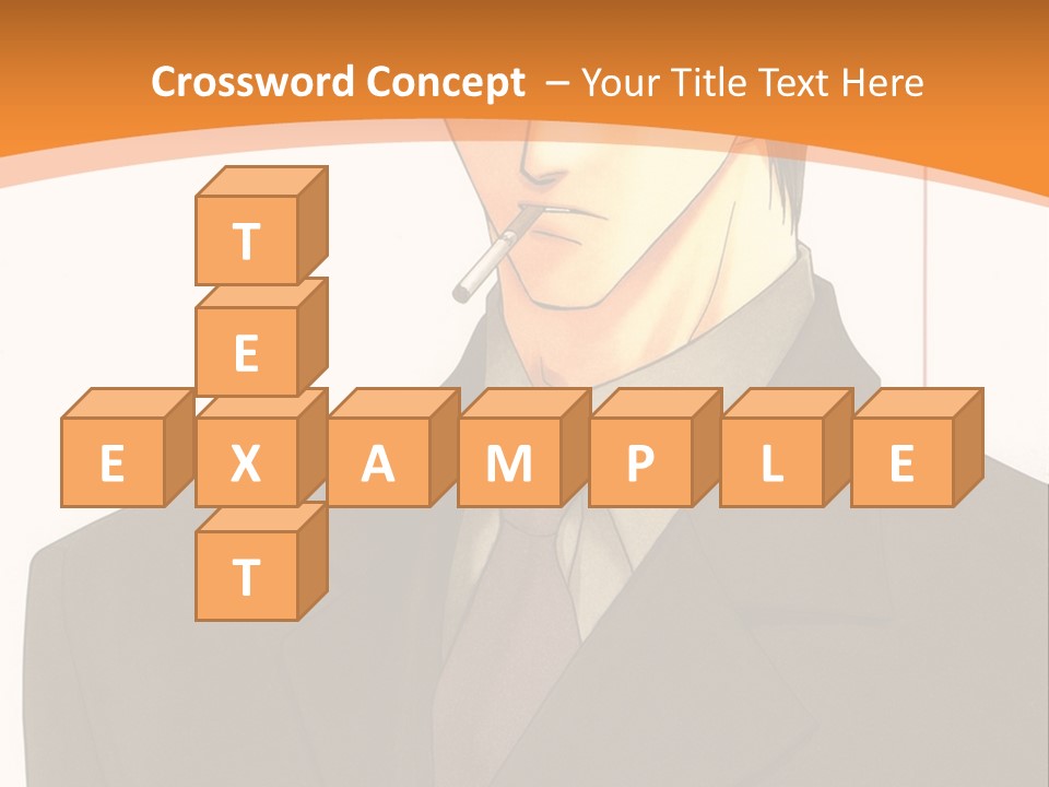 A Man In A Suit With A Cigarette In His Mouth PowerPoint Template