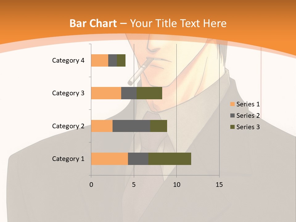 A Man In A Suit With A Cigarette In His Mouth PowerPoint Template