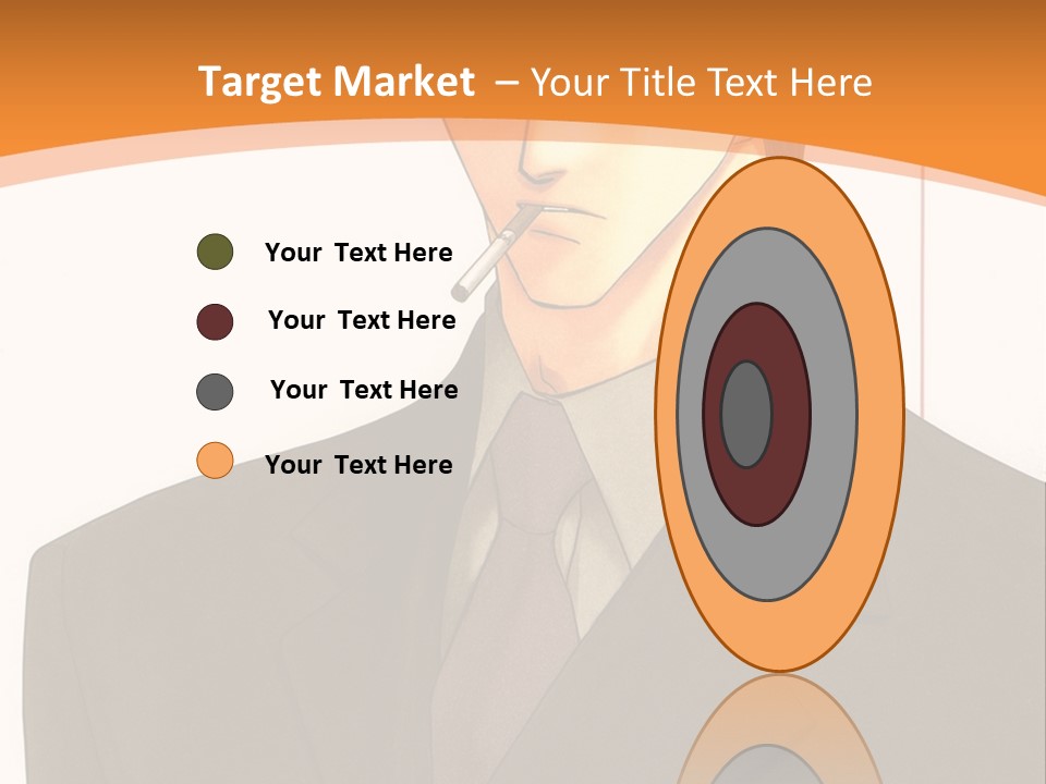 A Man In A Suit With A Cigarette In His Mouth PowerPoint Template