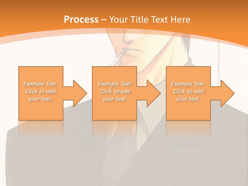 A Man In A Suit With A Cigarette In His Mouth PowerPoint Template