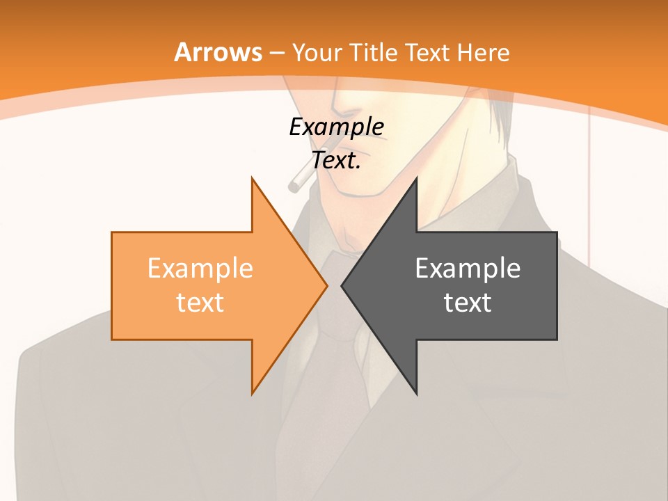 A Man In A Suit With A Cigarette In His Mouth PowerPoint Template