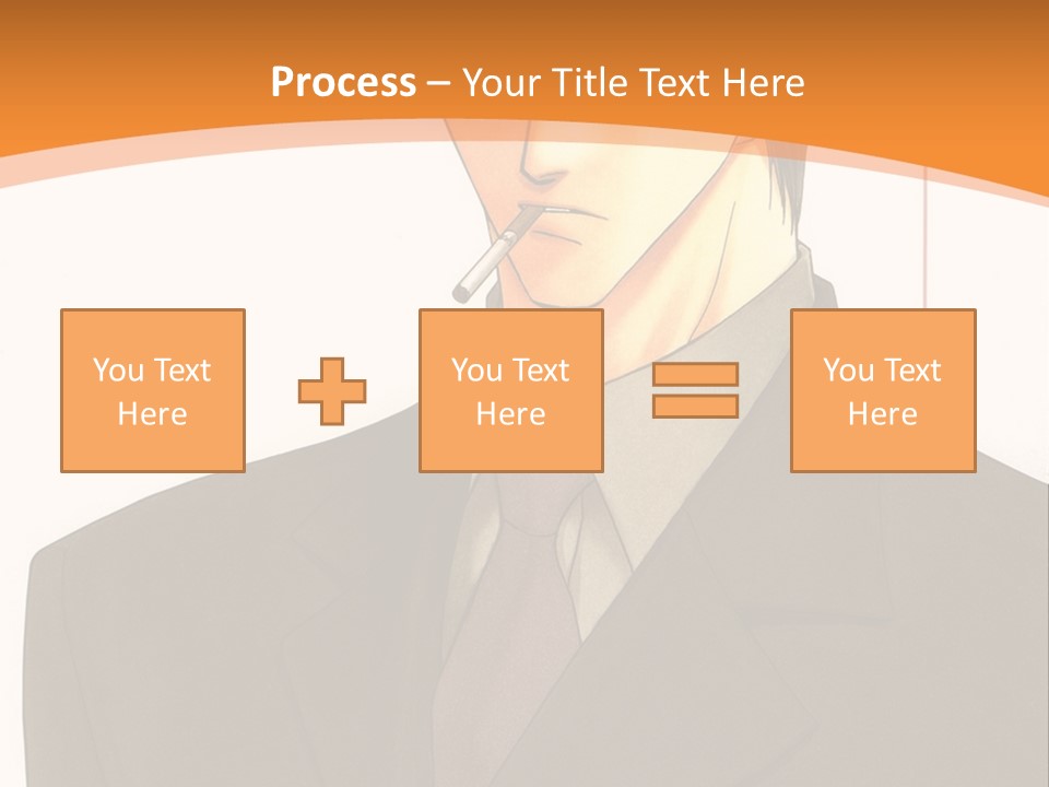 A Man In A Suit With A Cigarette In His Mouth PowerPoint Template