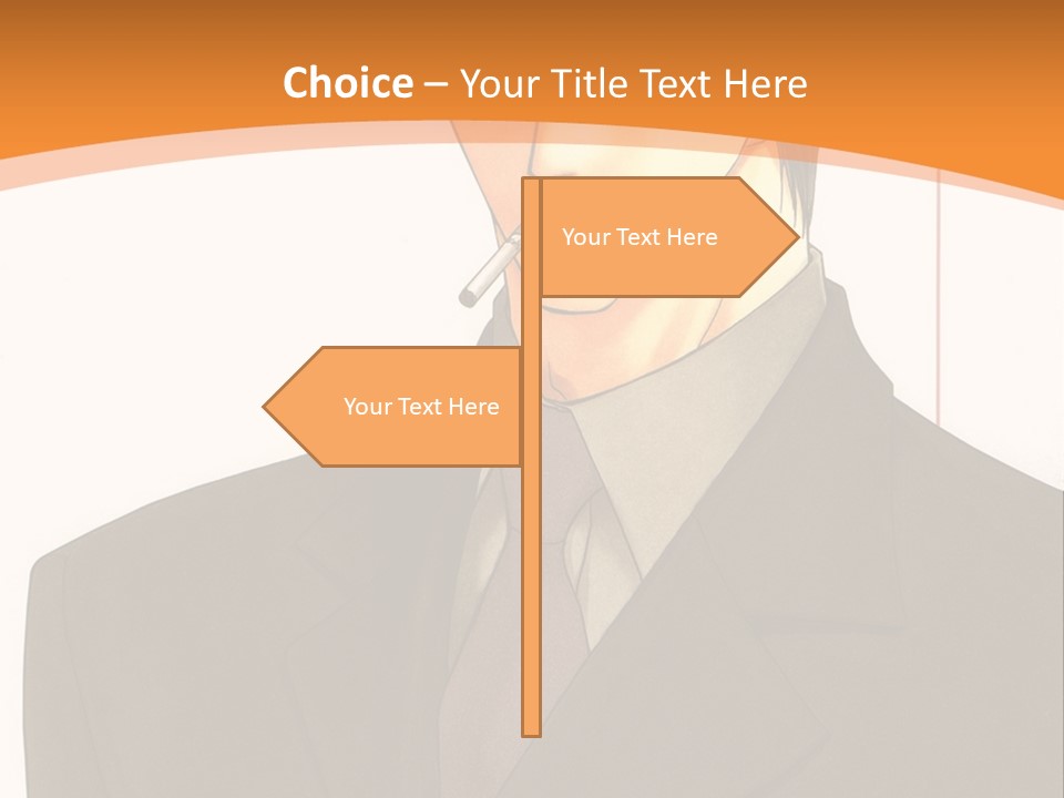 A Man In A Suit With A Cigarette In His Mouth PowerPoint Template