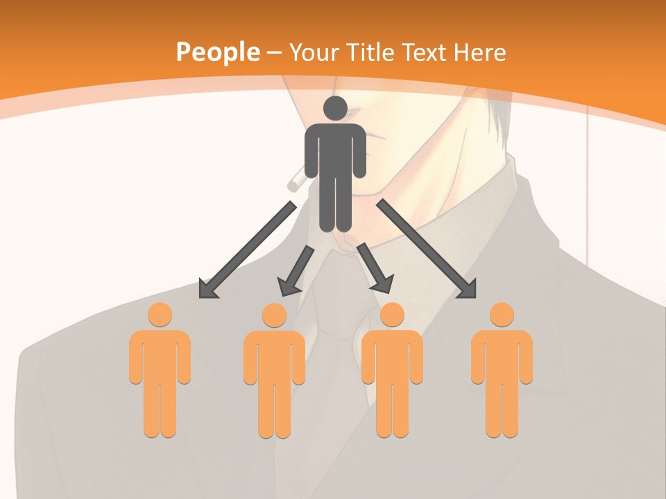 A Man In A Suit With A Cigarette In His Mouth PowerPoint Template