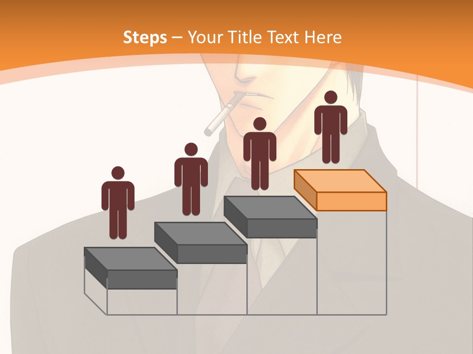 A Man In A Suit With A Cigarette In His Mouth PowerPoint Template