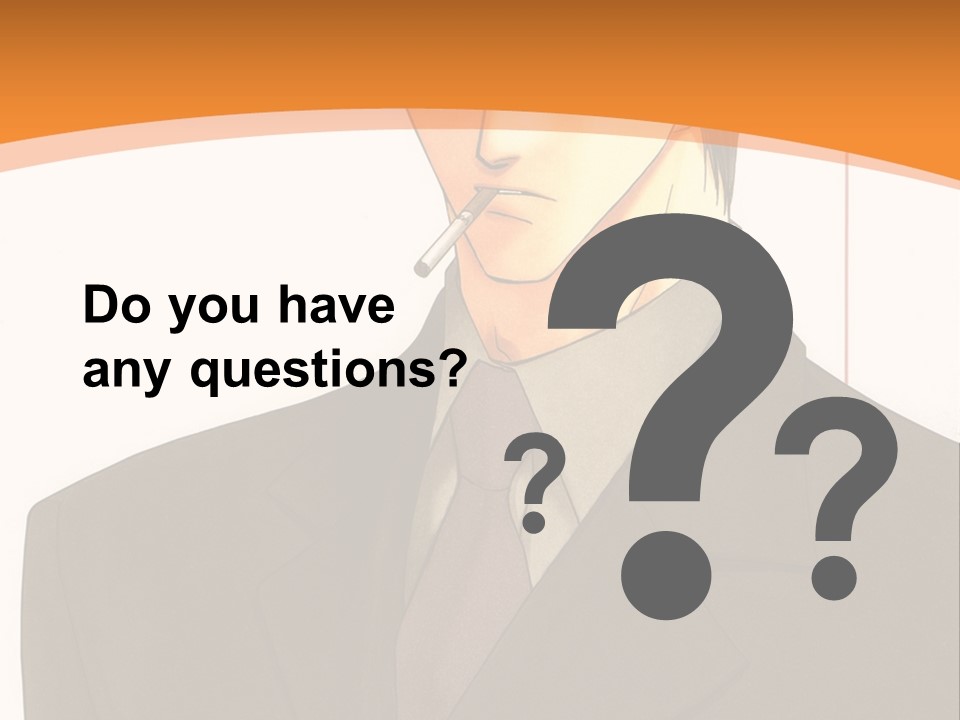 A Man In A Suit With A Cigarette In His Mouth PowerPoint Template