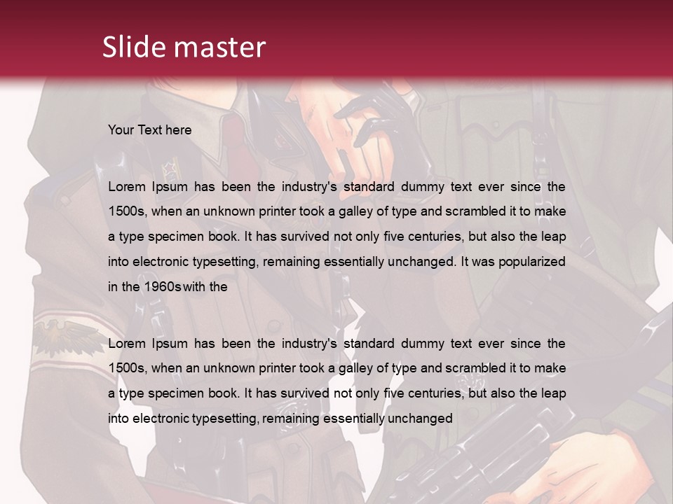 A Couple Of People In Military Uniforms Holding Guns PowerPoint Template