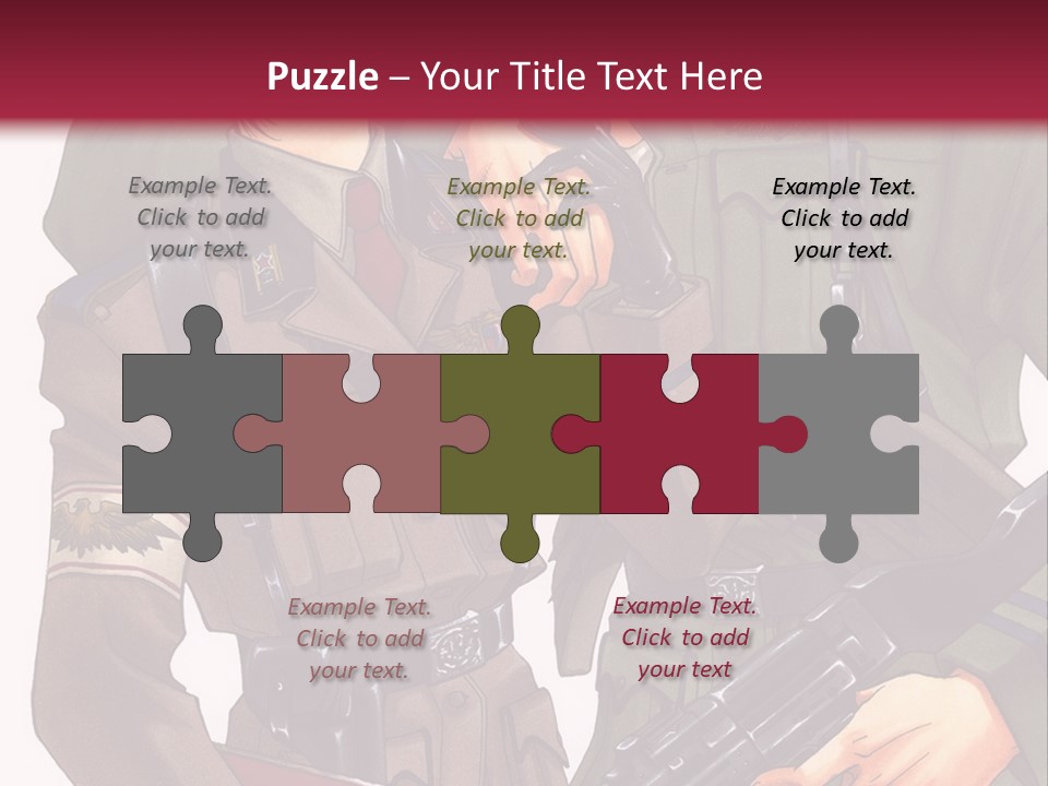 A Couple Of People In Military Uniforms Holding Guns PowerPoint Template