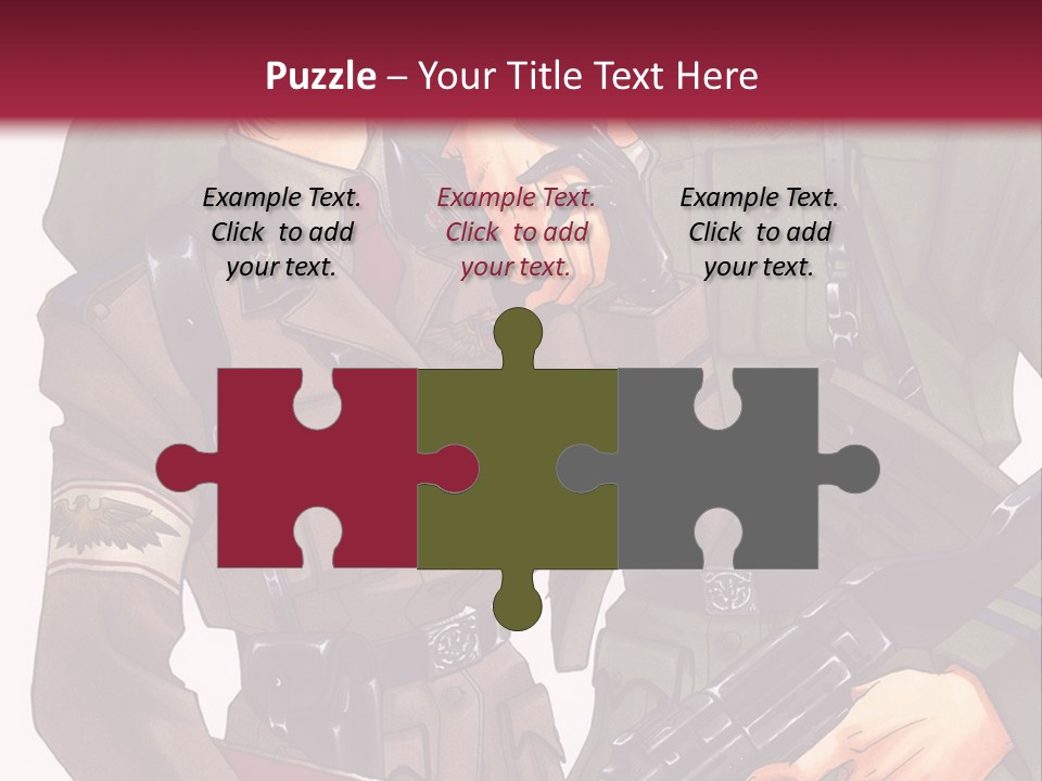 A Couple Of People In Military Uniforms Holding Guns PowerPoint Template