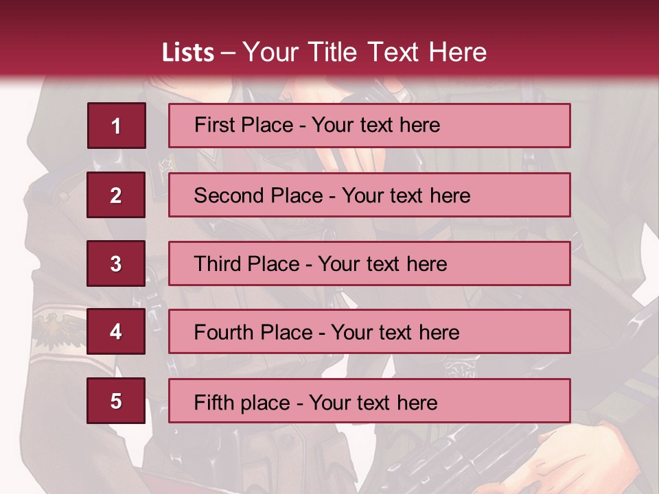 A Couple Of People In Military Uniforms Holding Guns PowerPoint Template