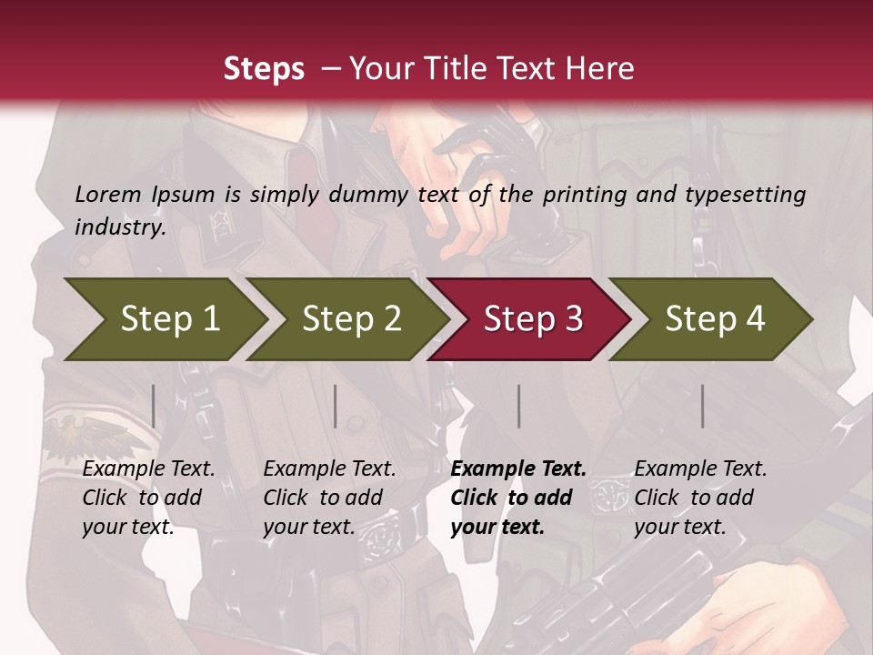 A Couple Of People In Military Uniforms Holding Guns PowerPoint Template