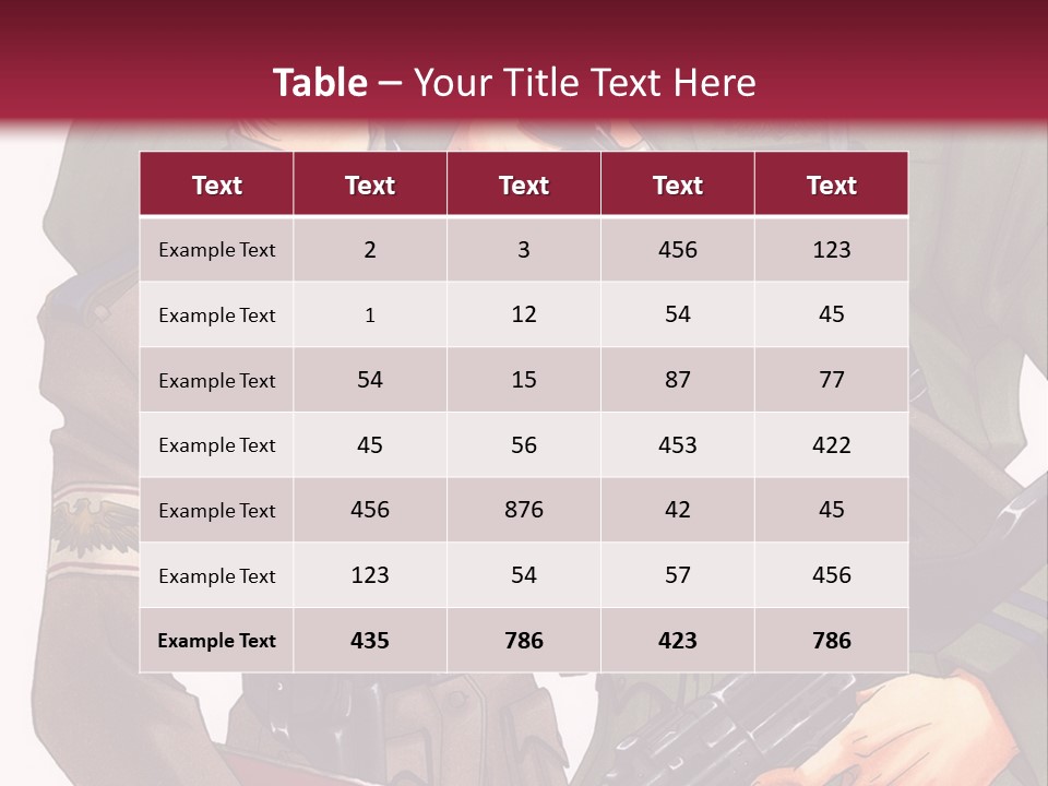 A Couple Of People In Military Uniforms Holding Guns PowerPoint Template