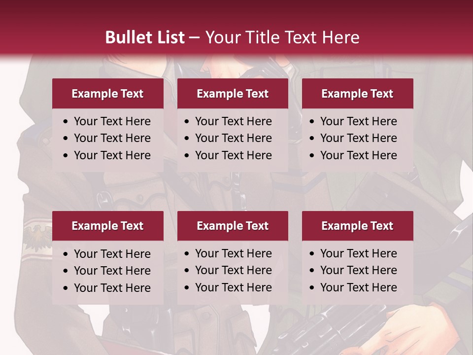 A Couple Of People In Military Uniforms Holding Guns PowerPoint Template