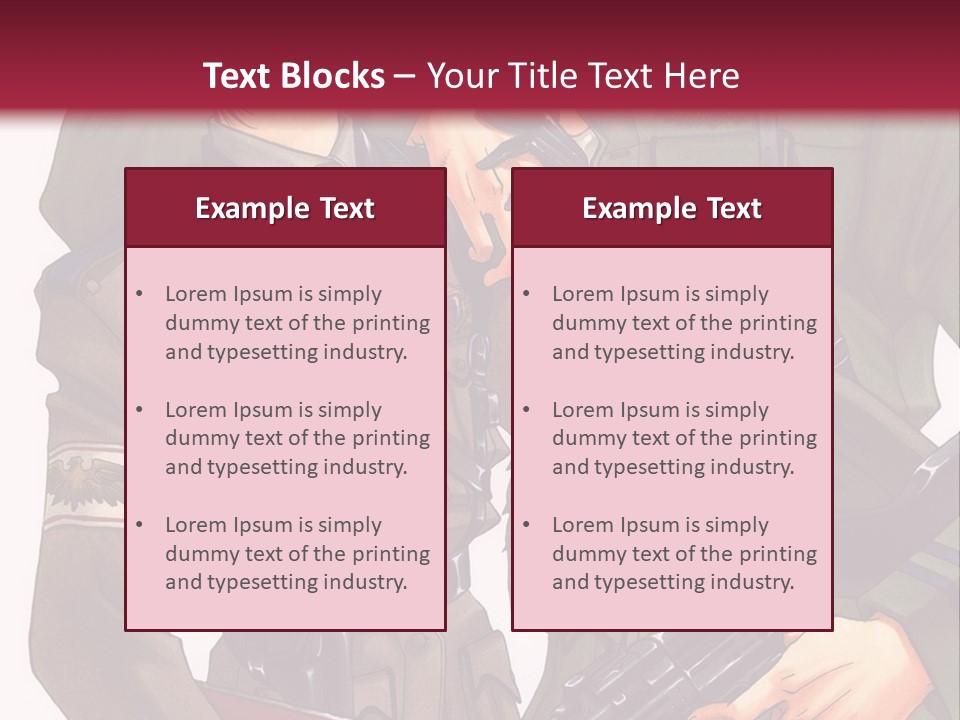 A Couple Of People In Military Uniforms Holding Guns PowerPoint Template