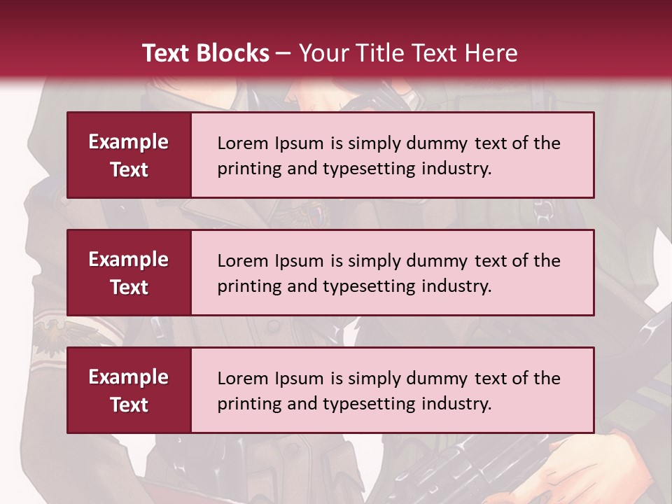 A Couple Of People In Military Uniforms Holding Guns PowerPoint Template
