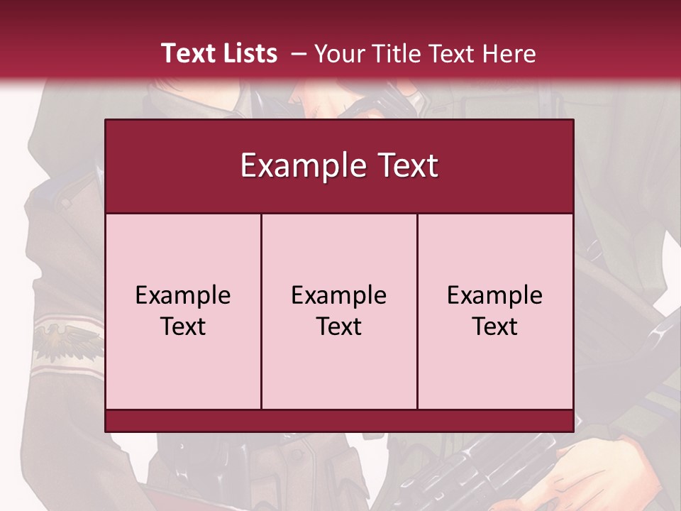 A Couple Of People In Military Uniforms Holding Guns PowerPoint Template