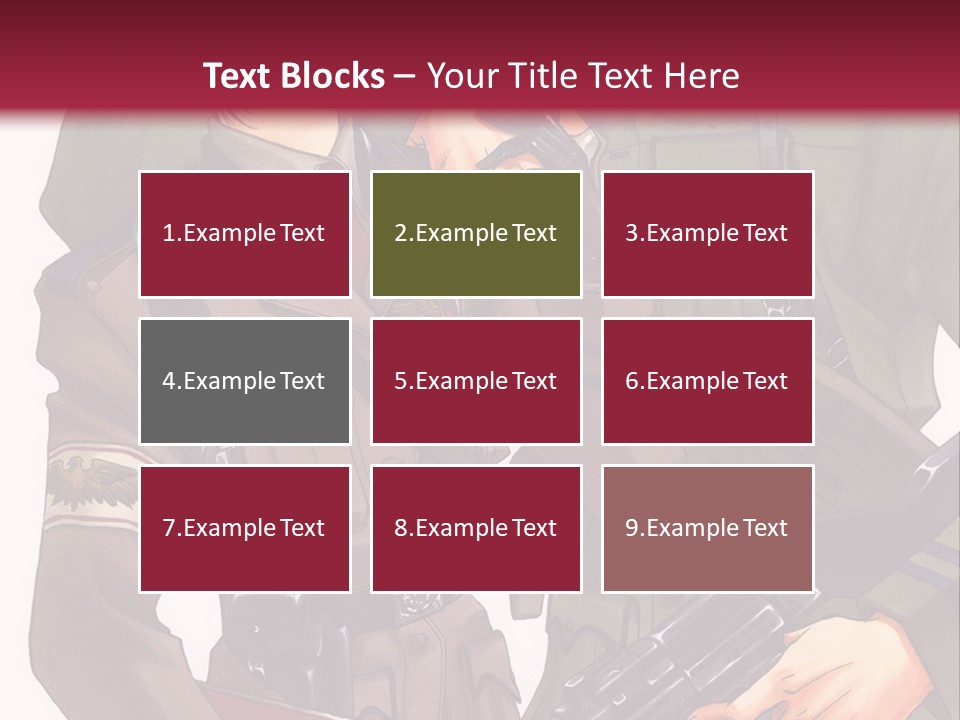 A Couple Of People In Military Uniforms Holding Guns PowerPoint Template