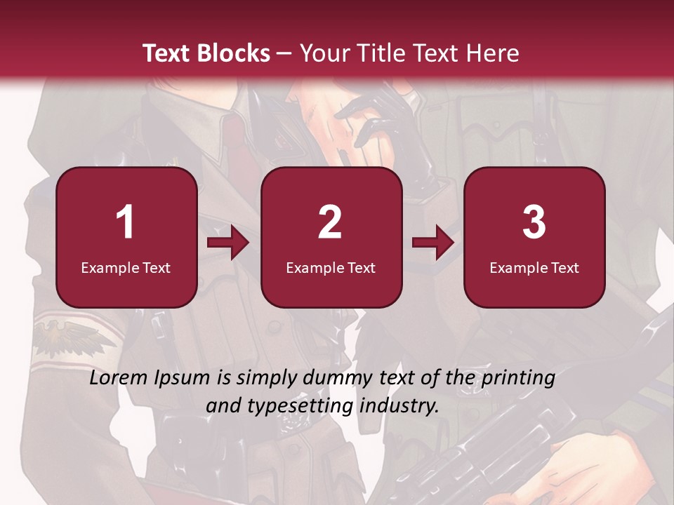 A Couple Of People In Military Uniforms Holding Guns PowerPoint Template