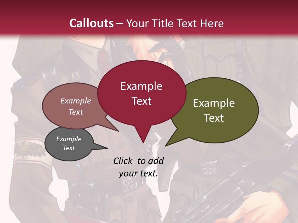 A Couple Of People In Military Uniforms Holding Guns PowerPoint Template