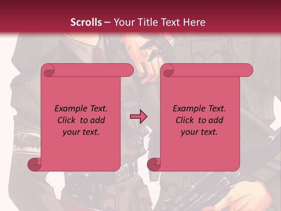 A Couple Of People In Military Uniforms Holding Guns PowerPoint Template