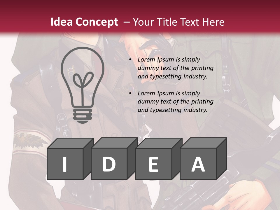 A Couple Of People In Military Uniforms Holding Guns PowerPoint Template