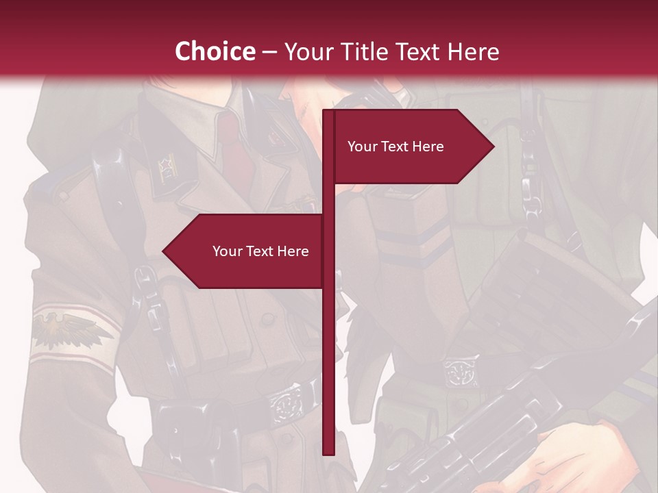 A Couple Of People In Military Uniforms Holding Guns PowerPoint Template