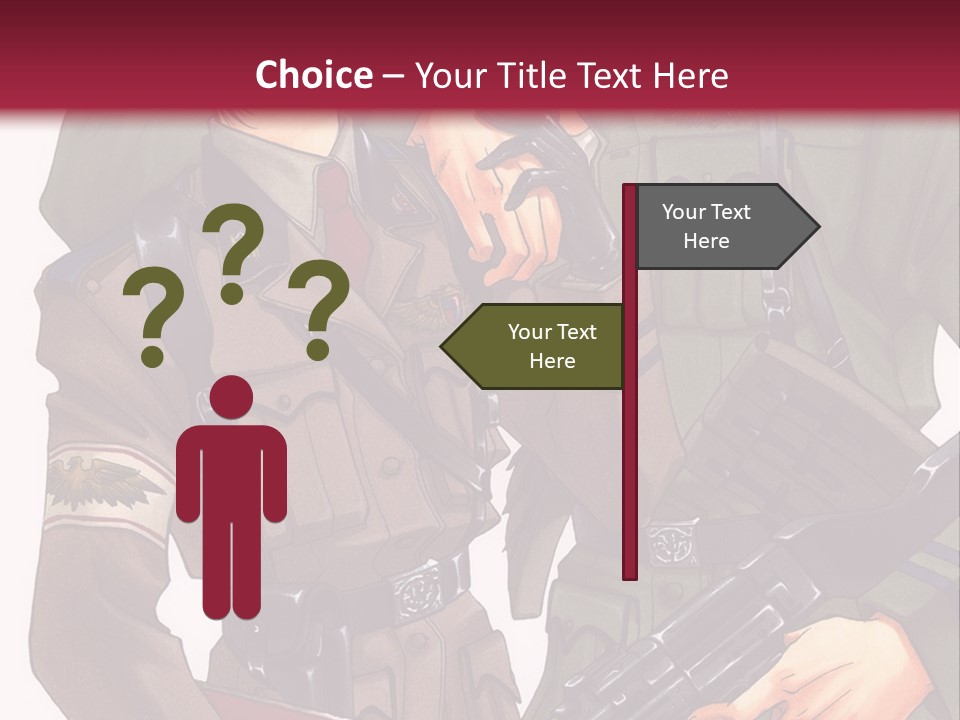 A Couple Of People In Military Uniforms Holding Guns PowerPoint Template