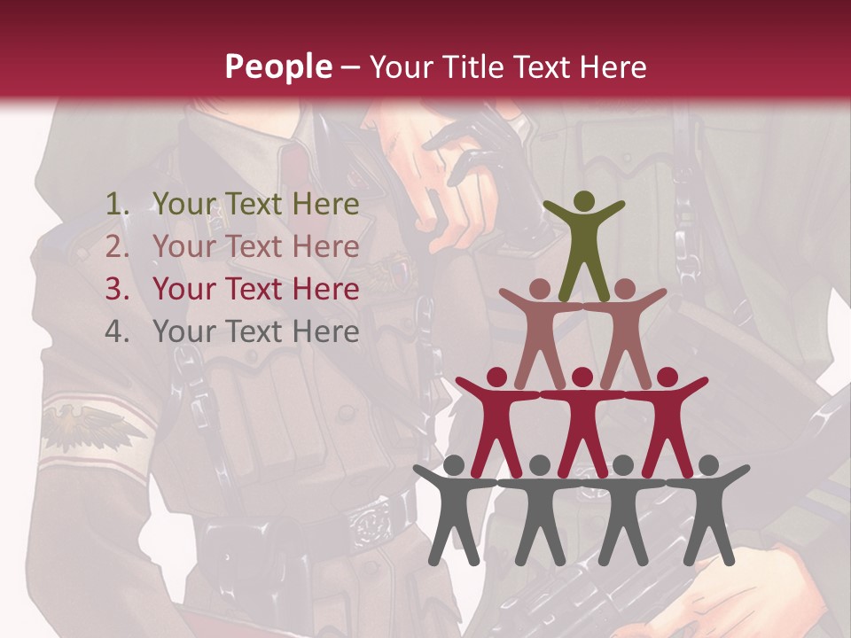 A Couple Of People In Military Uniforms Holding Guns PowerPoint Template