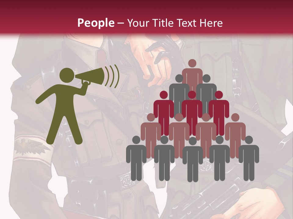 A Couple Of People In Military Uniforms Holding Guns PowerPoint Template