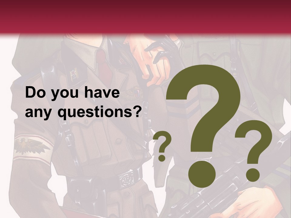A Couple Of People In Military Uniforms Holding Guns PowerPoint Template