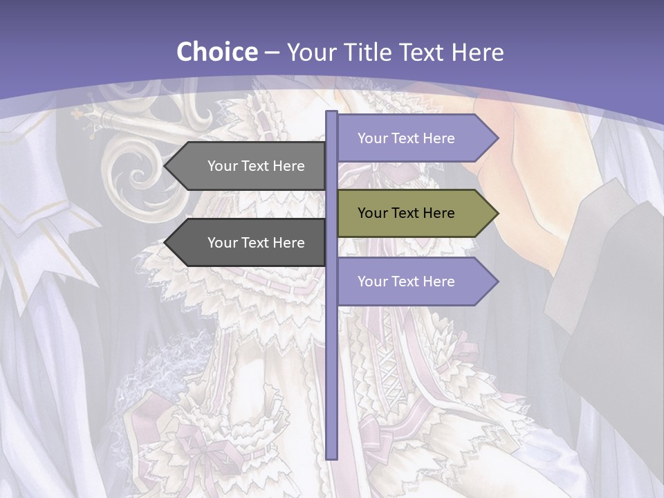 A Woman Sitting On A Chair In Front Of A Curtain PowerPoint Template