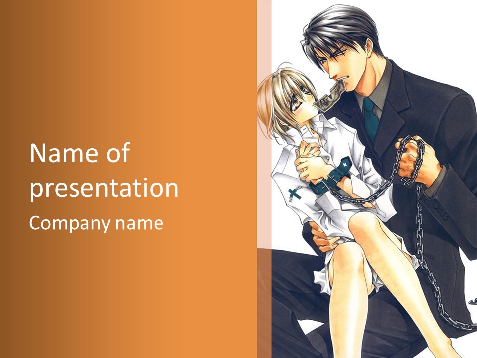 A Man And A Woman Sitting Next To Each Other PowerPoint Template