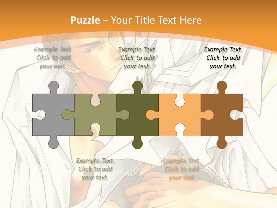 A Couple Of People Sitting Next To Each Other PowerPoint Template