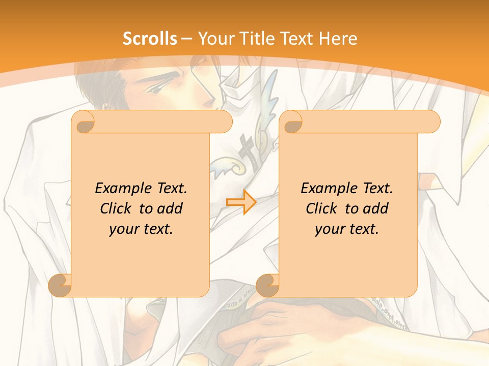 A Couple Of People Sitting Next To Each Other PowerPoint Template