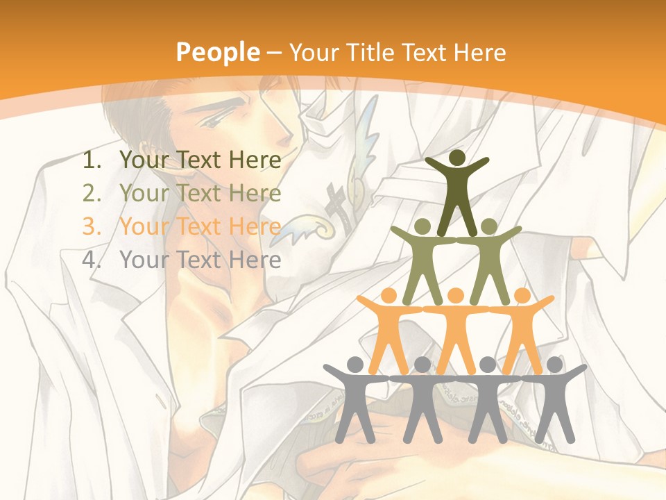 A Couple Of People Sitting Next To Each Other PowerPoint Template