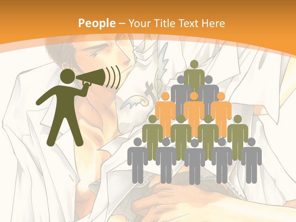 A Couple Of People Sitting Next To Each Other PowerPoint Template